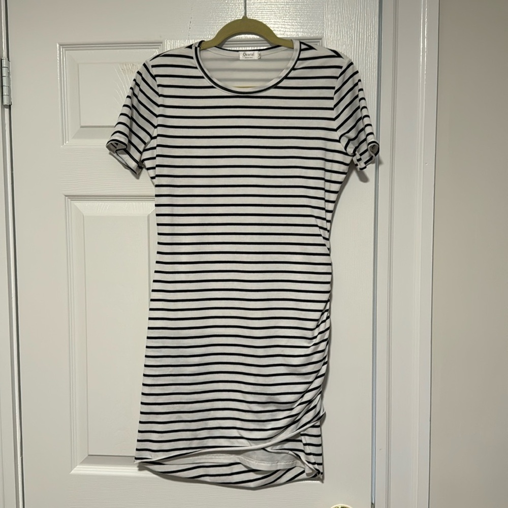 Black and White Striped Dress